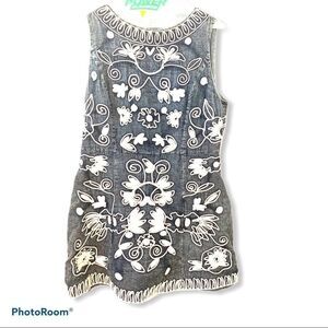 Dor Dor Couture Cotton Faded Blue Dress Size: L​